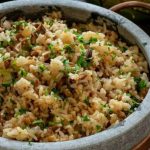 طريقة عمل رز باللحمة والبطاطس والعدس