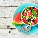 طريقة عمل سلطة البطيخ بالخيار والجبن