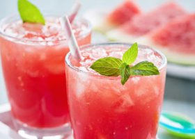 طريقة عمل عصير بطيخ بالنعناع