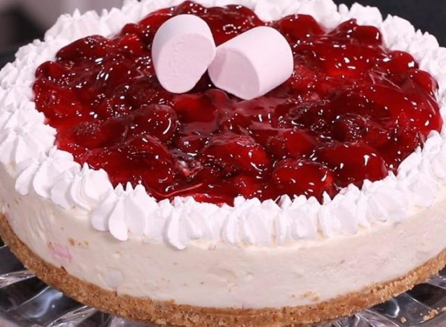 طريقة عمل تشيز كيك بالمارشميلو