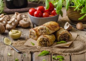 طريقة عمل بف بستري رول باللحم المفروم