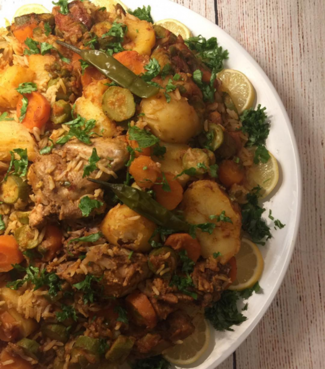 طريقة عمل المقلوبة بالخضار