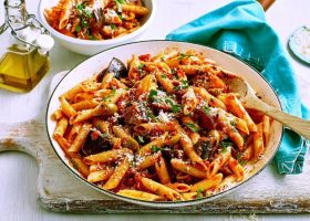 طريقة عمل مكرونة بالباذنجان للرجيم
