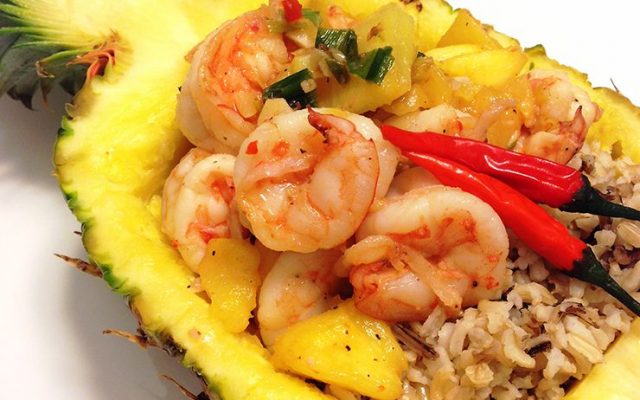 طريقة عمل الجمبري بالأناناس