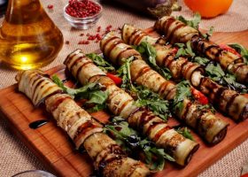 طريقة عمل رولات الباذنجان