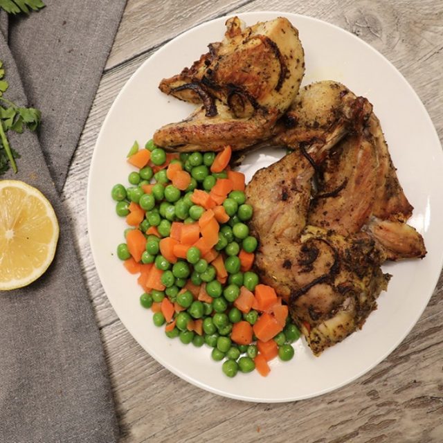 طريقة عمل دجاج مشوي بالليمون والزعتر