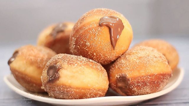 طريقة عمل الدونات الإيطالي بحشوة النوتيلا