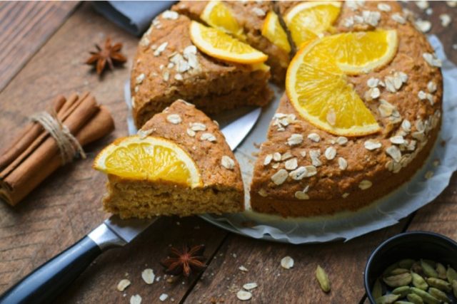 طريقة عمل كيكة الشوفان بالبرتقال للرجيم