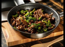 طريقة عمل لحم الفيليه بالبروكلي