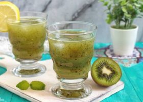 طريقة عمل عصير كيوي بالليمون والنعناع