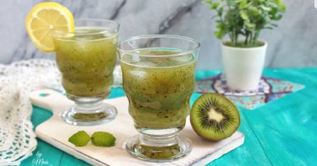 طريقة عمل عصير كيوي بالليمون والنعناع