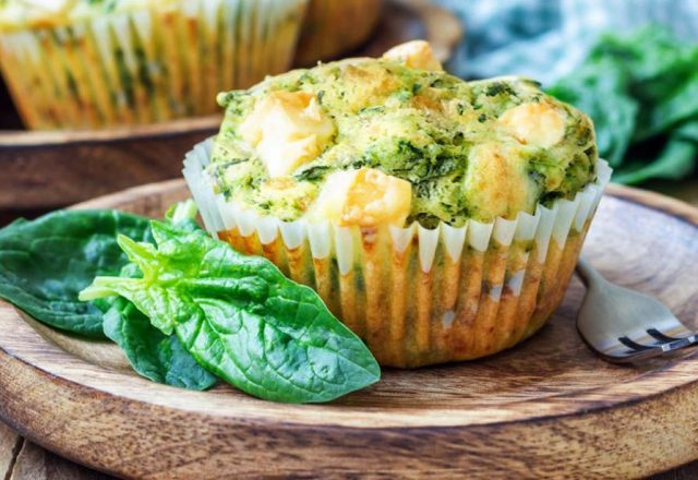 طريقة عمل مافن السبانخ