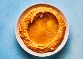 طريقة عمل حمص البطاطا الحلوة