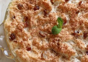 طريقة عمل حلى التمر بالبسكوت والقشطه