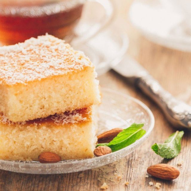 طريقة عمل بسبوسة تركية