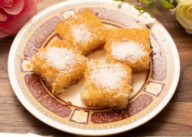 طريقة عمل بسبوسة بعلبة القشطة