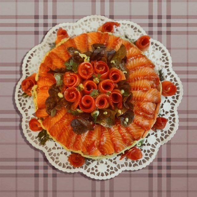 طريقة عمل سلمون كيك بالروبيان