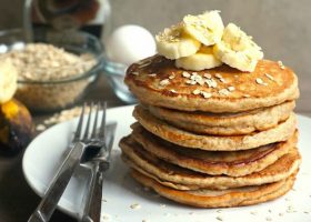 طريقة عمل بان كيك بالشوفان بدون بيض