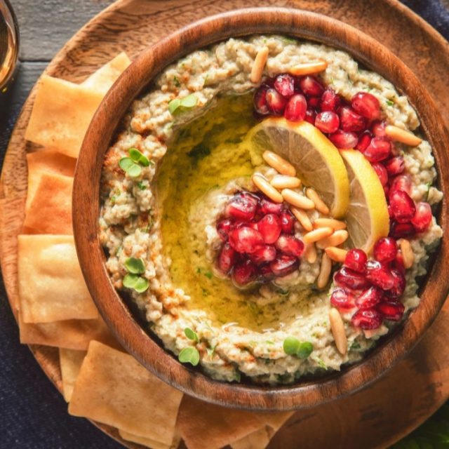 طريقة عمل متبل الباذنجان المشوي