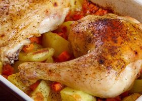 طريقة عمل صينية بطاطس بالدجاج