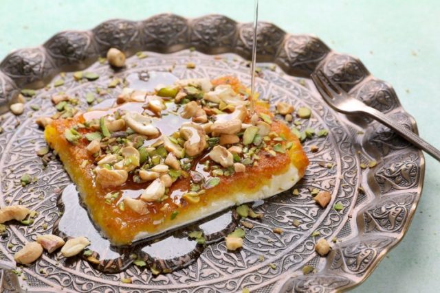 طريقة عمل كنافة بالقشطة المنزلية