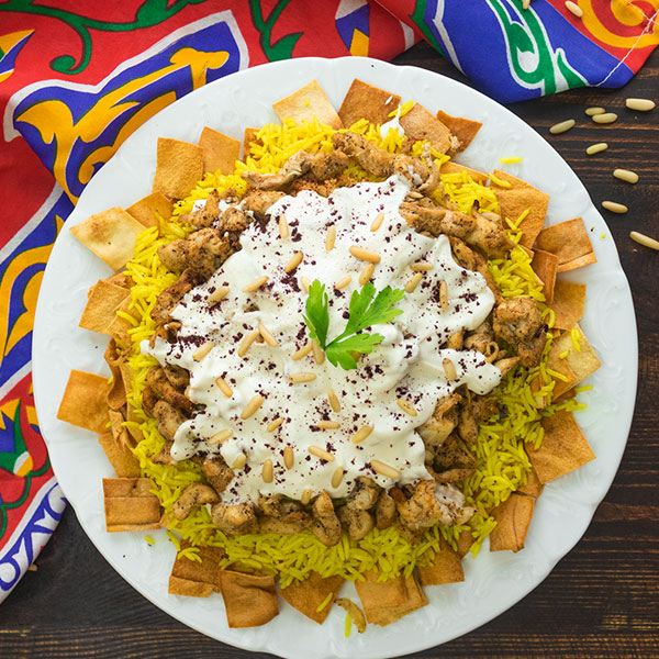 طريقة عمل فتة شاورما الفراخ