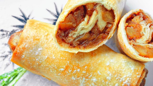 طريقة عمل لفائف سبرينج رولز بالتفاح