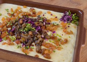 طريقة عمل بودينج البطاطا الحلوة بالطحينة