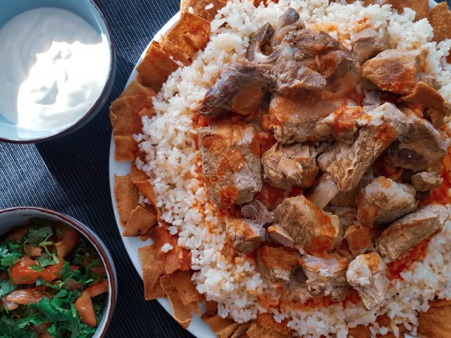 طريقة عمل فتة الرقبة