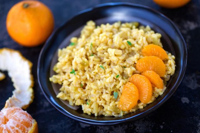 طريقة عمل أرز بالدجاج والبرتقال