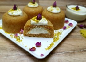 طريقة عمل حلاوة السميد بالقشطة بدون فرن