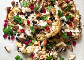 طريقة عمل سلطة قرنبيط مشوي بالفرن