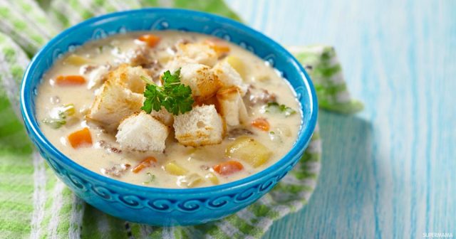 طريقة عمل شوربة التشيز برجر