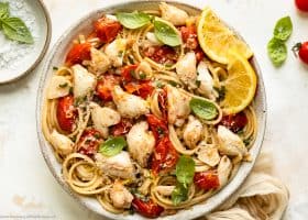 طريقة عمل باستا الكابوريا بالخضروات