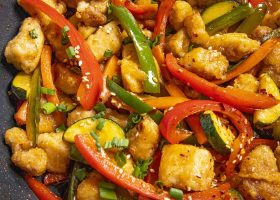 طريقة عمل كبدة الدجاج بالفلفل الألوان