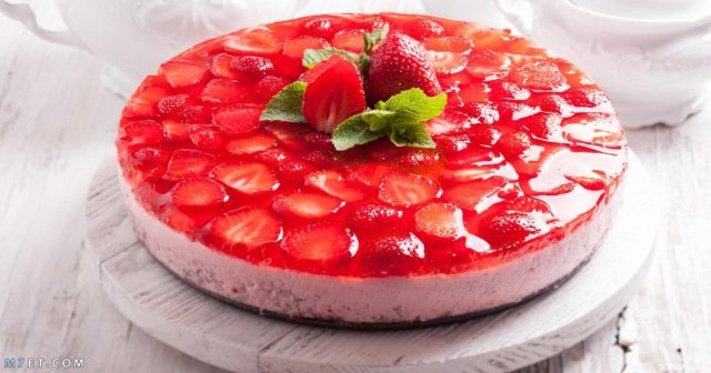 طريقة عمل كيكة الجلي الباردة