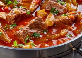 طريقة عمل بامية باللحم الضاني