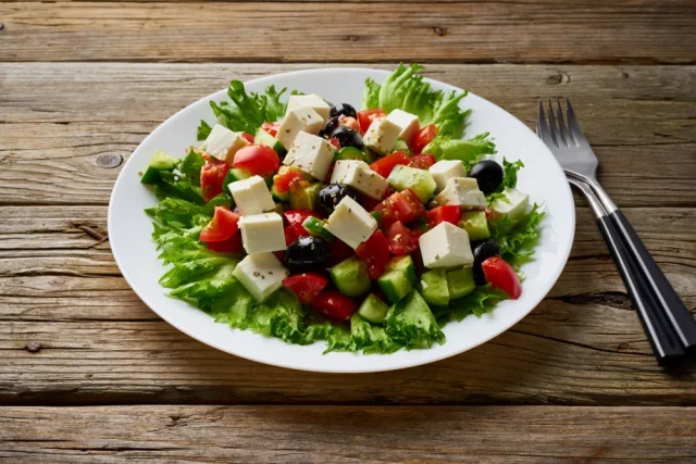 طريقة عمل سلطة الأجبان بالخضار