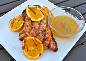 طريقة عمل دجاج  بعصير البرتقال