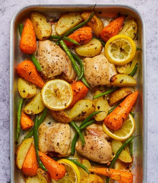 طريقة عمل صينية الدجاج بالبطاطس والليمون