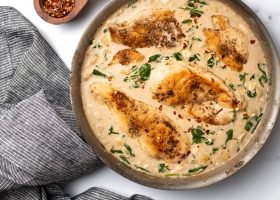 طريقة عمل صينية الدجاج الكريمي بالخرشوف