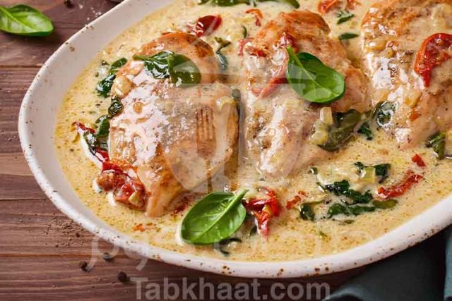 طريقة عمل صدور الدجاج بالكريمة