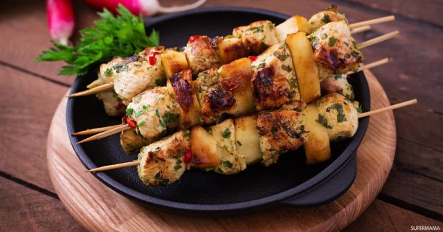 طريقة عمل أسياخ الدجاج بالسويت اند ساور