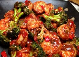 طريقة عمل روبيان بالخضار صيني