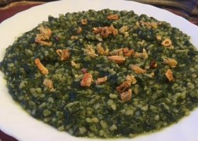 طريقة عمل برغل بالسبانخ