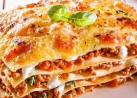 طريقة عمل لازانيا باللحم والفطر