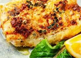 طريقة عمل تيمبورا السمك مع صوص الريحان