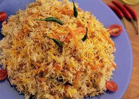 طريقة عمل أرز بالجزر وحليب جوز الهند