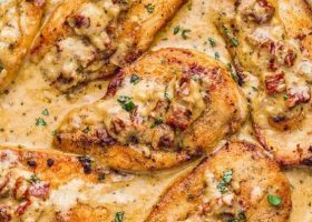 طريقة عمل صدور الدجاج بالريحان والكريمة