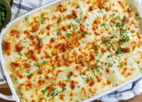 طريقة عمل صينية شاورما بالبشاميل